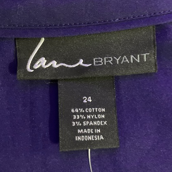 NWT Lane Bryant Navy Button Up Shirt Size 24 - Picture 5 of 6